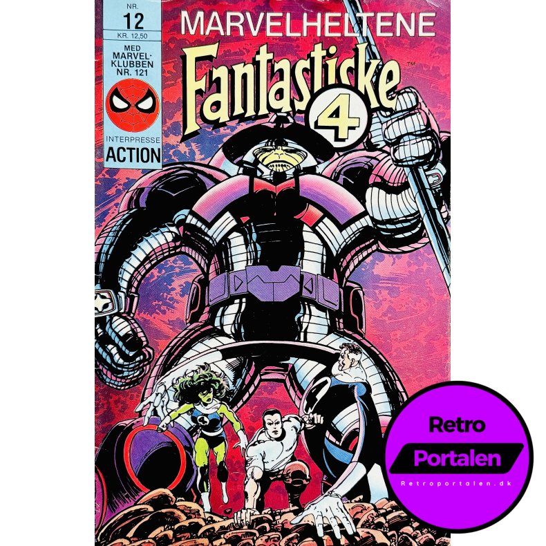 Marvelheltene Fantastiske 4 1988 Nr. 12 (Dansk) (Marvel) (Tegneserie)