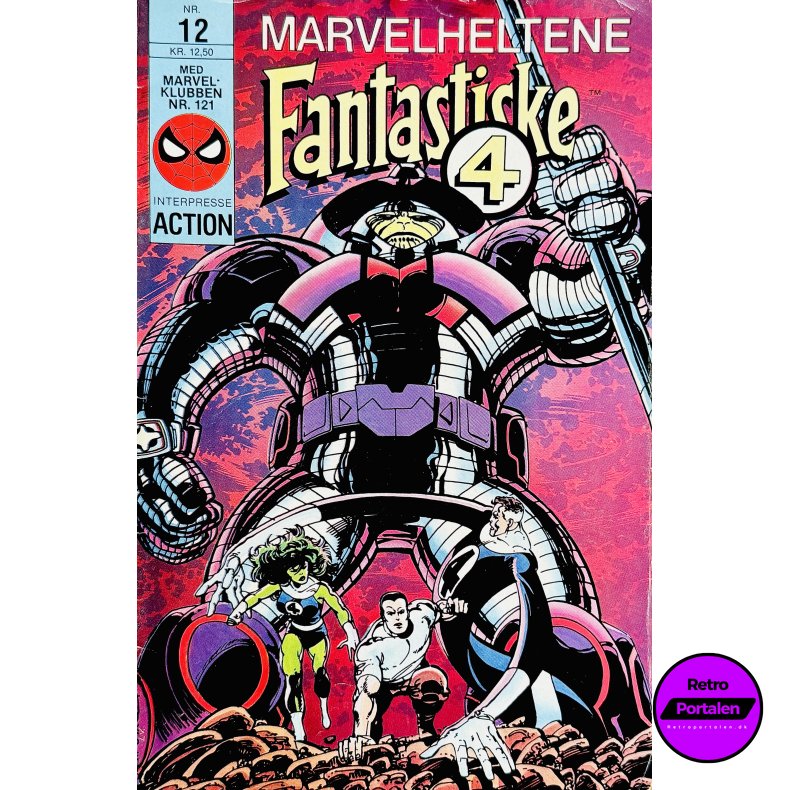 Marvelheltene Fantastiske 4 1988 Nr. 12 (Dansk) (Marvel) (Tegneserie)