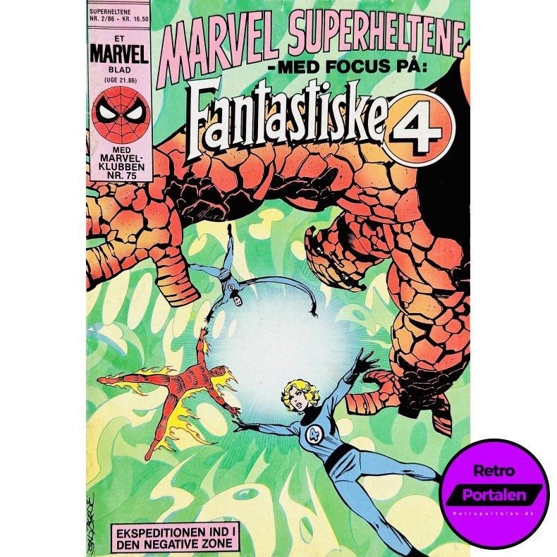 Marvel Superheltene Med Focus P�: Fantastiske 4 Nr. 2 (1986) (Dansk) (Marvel) (Tegneserie)