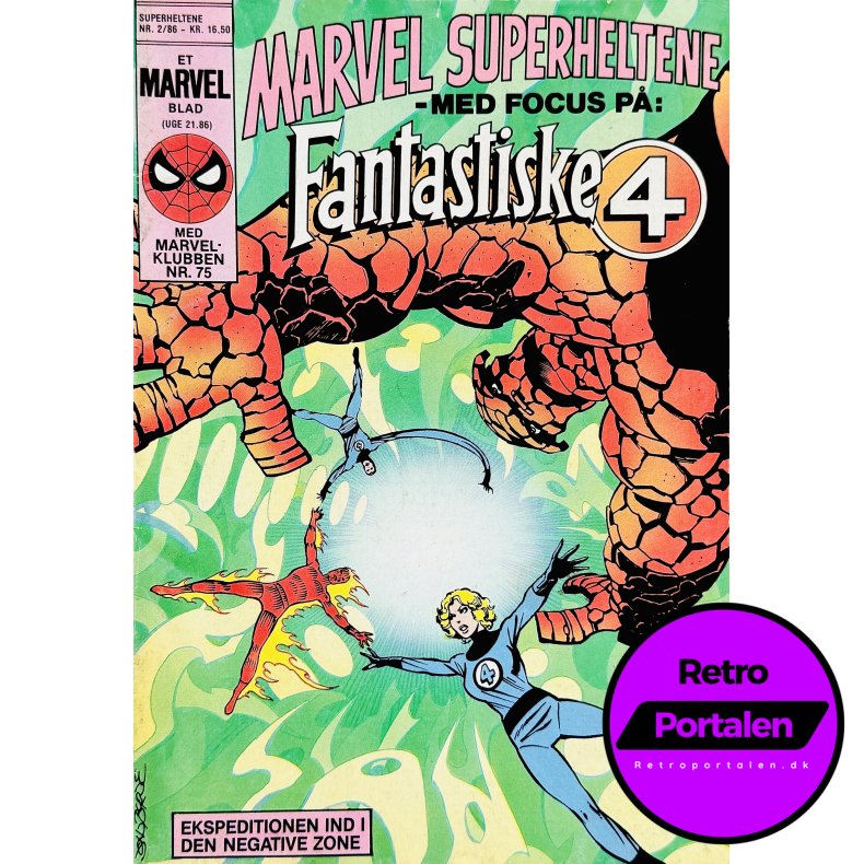 Marvel Superheltene Med Focus P�: Fantastiske 4 Nr. 2 (1986) (Dansk) (Marvel) (Tegneserie)