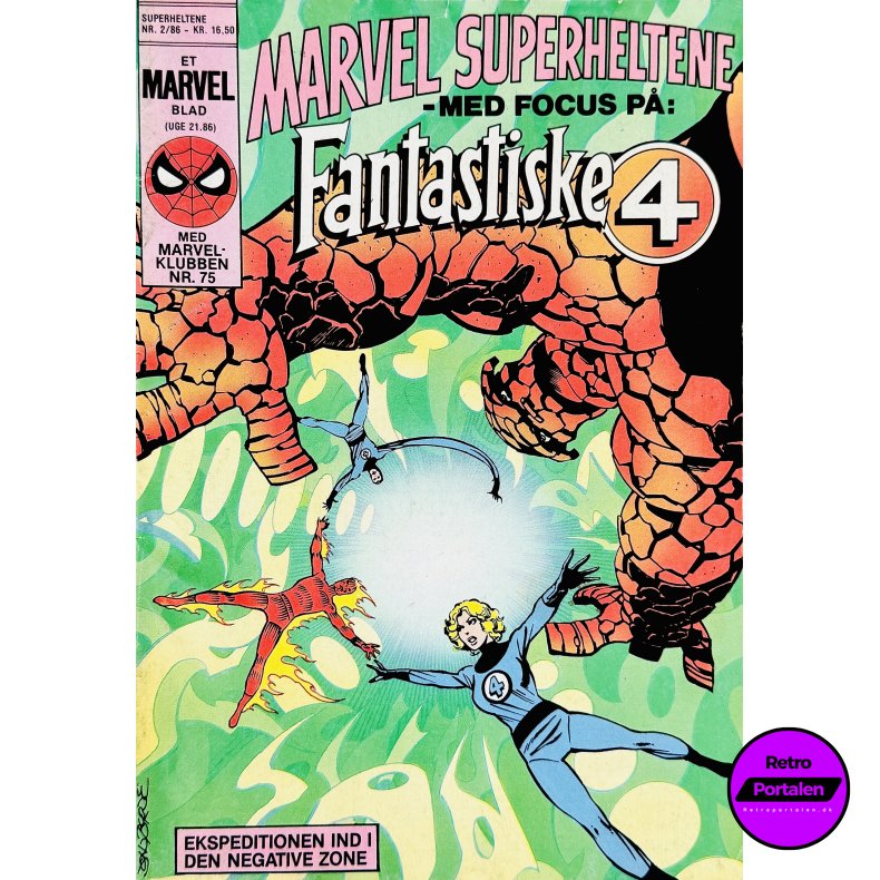 Marvel Superheltene Med Focus P�: Fantastiske 4 Nr. 2 (1986) (Dansk) (Marvel) (Tegneserie)