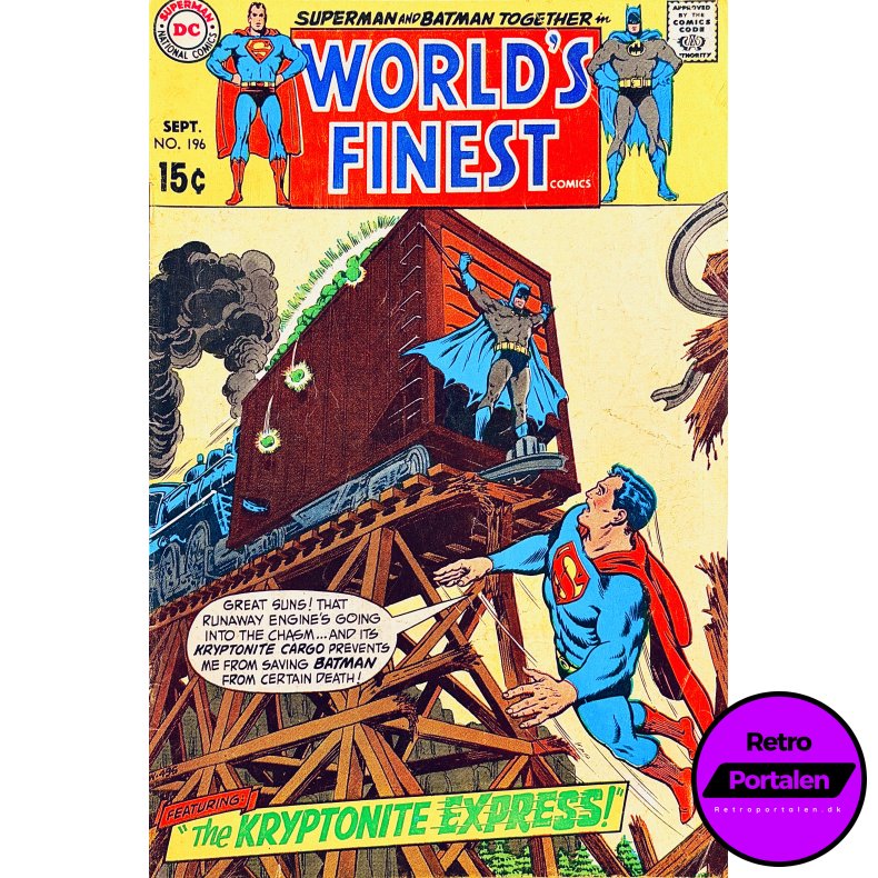 World�s Finest Comics Nr. 196 (1970) (Engelsk) (DC) (Tegneserie)