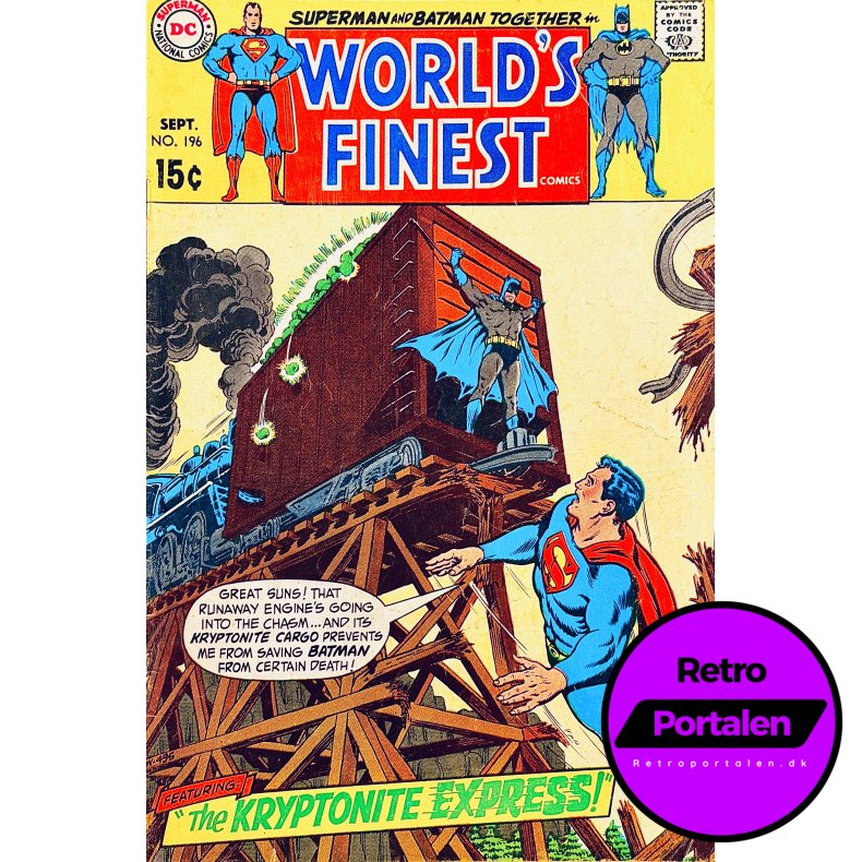World�s Finest Comics Nr. 196 (1970) (Engelsk) (DC) (Tegneserie)