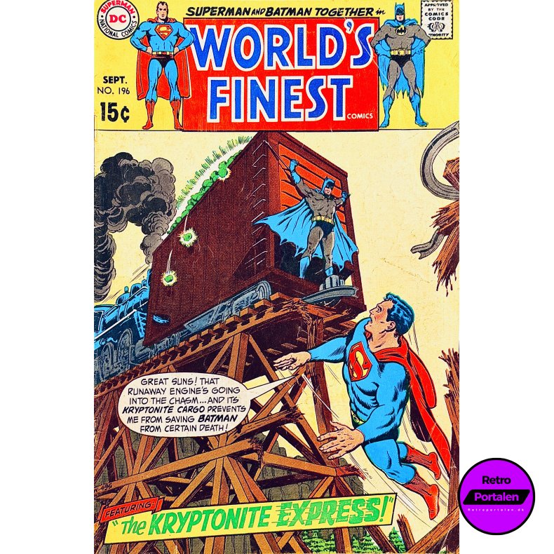 World�s Finest Comics Nr. 196 (1970) (Engelsk) (DC) (Tegneserie)