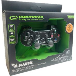 Esperanza Marine Controller GX700 Bluetooth - Sort (PS3) (NY) (Trdls) (5901299947296)