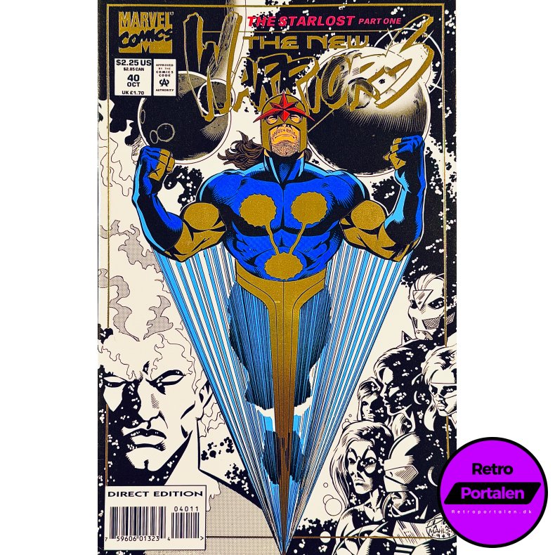The New Warriors Vol. 1 Nr. 40 (1993) (Engelsk) (Marvel Comics) (Tegneserie) (Guld Front)