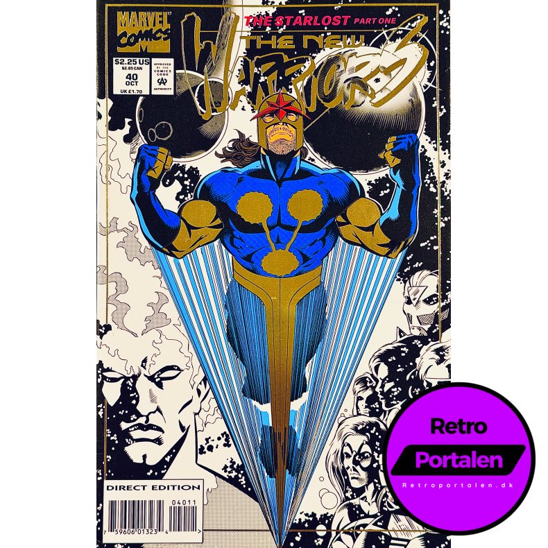 The New Warriors Vol. 1 Nr. 40 (1993) (Engelsk) (Marvel Comics) (Tegneserie) (Guld Front)