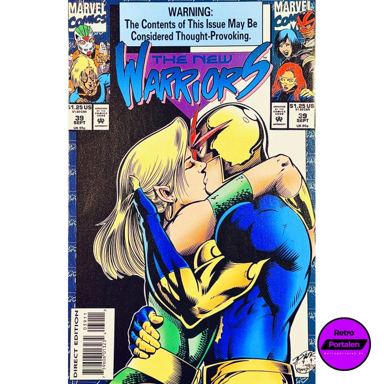 The New Warriors Vol. 1 Nr. 39 (1993) (Engelsk) (Marvel Comics) (Tegneserie)