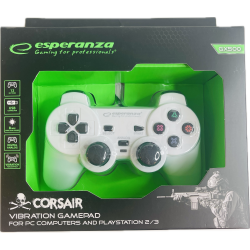 Esperanza Corsair Controller GX500 - Hvid (PS2) (PS3) (PC) (NY) (5901299947135)