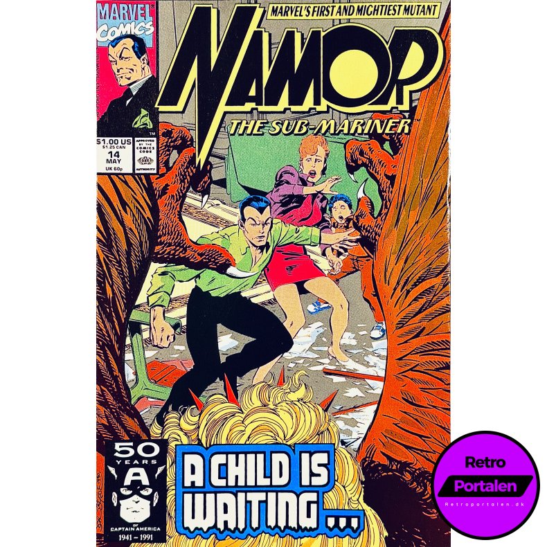 Namor The Sub-Mariner Vol. 1 Nr. 14 (1991) (Engelsk) (Marvel) (Tegneserie)