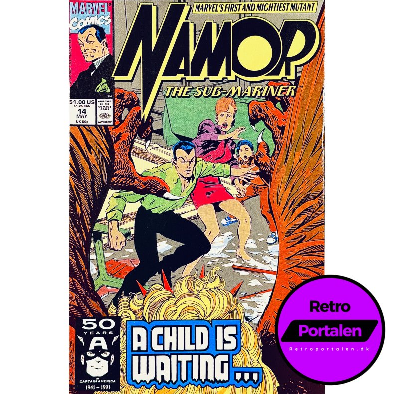 Namor The Sub-Mariner Vol. 1 Nr. 14 (1991) (Engelsk) (Marvel) (Tegneserie)