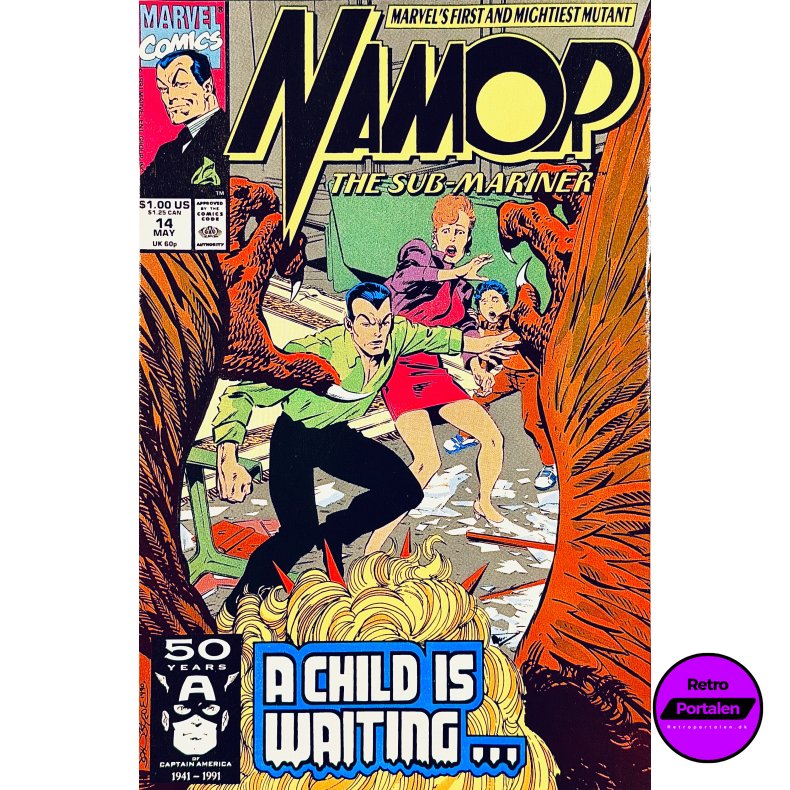 Namor The Sub-Mariner Vol. 1 Nr. 14 (1991) (Engelsk) (Marvel) (Tegneserie)
