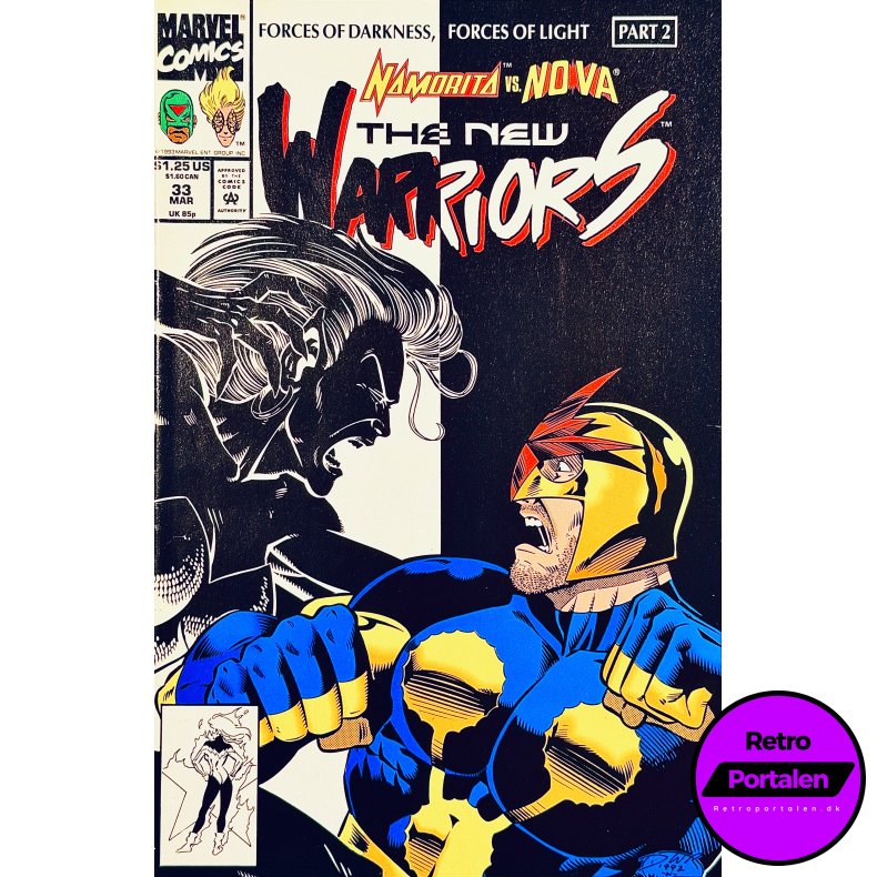 The New Warriors Vol. 1 Nr. 33 (1993) (Engelsk) (Marvel Comics) (Tegneserie)