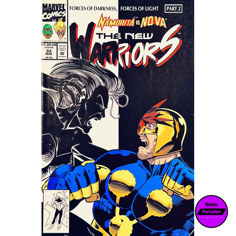 The New Warriors Vol. 1 Nr. 33 (1993) (Engelsk) (Marvel Comics) (Tegneserie)