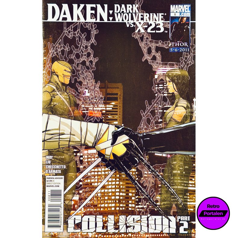 Daken: Dark Wolverine Nr. 8 (2011) (Collision Part 2) (Engelsk) (Marvel) (Tegneserie)