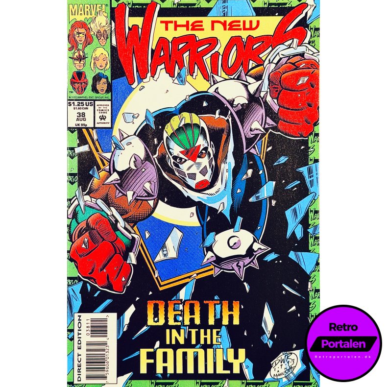 The New Warriors Vol. 1 Nr. 38 (1993) (Engelsk) (Marvel Comics) (Tegneserie)