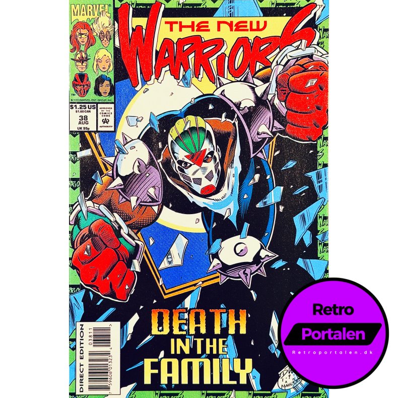 The New Warriors Vol. 1 Nr. 38 (1993) (Engelsk) (Marvel Comics) (Tegneserie)