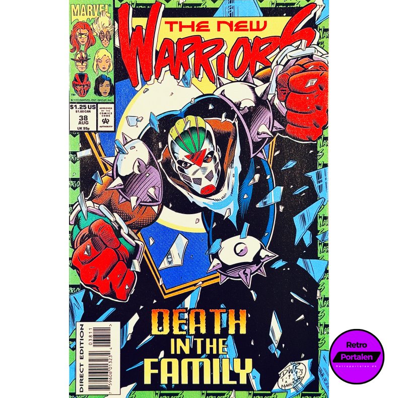 The New Warriors Vol. 1 Nr. 38 (1993) (Engelsk) (Marvel Comics) (Tegneserie)