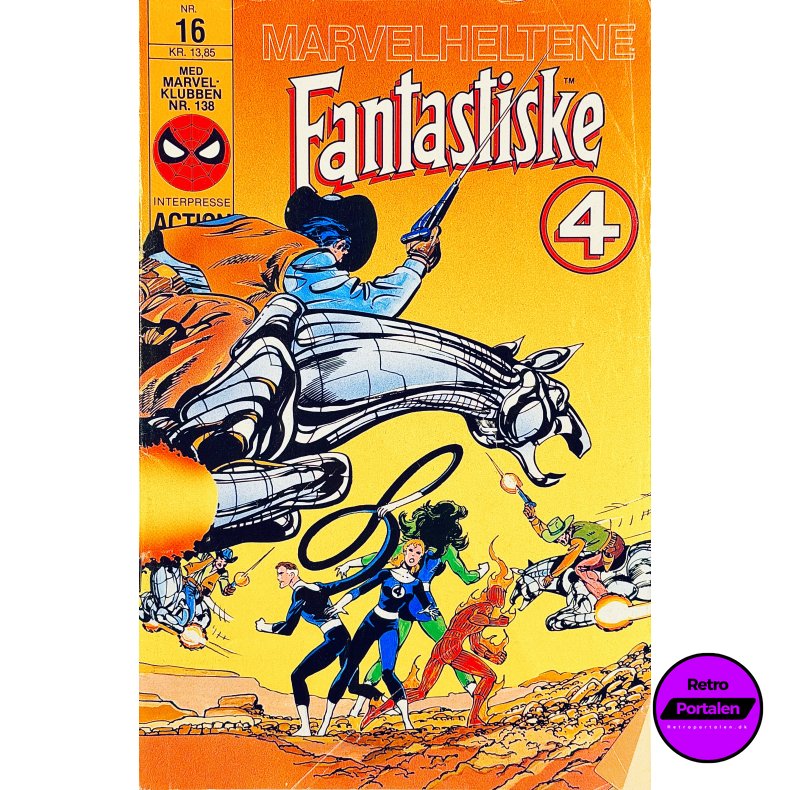 Marvelheltene Fantastiske 4 1988 Nr. 16 (Dansk) (Marvel) (Tegneserie)