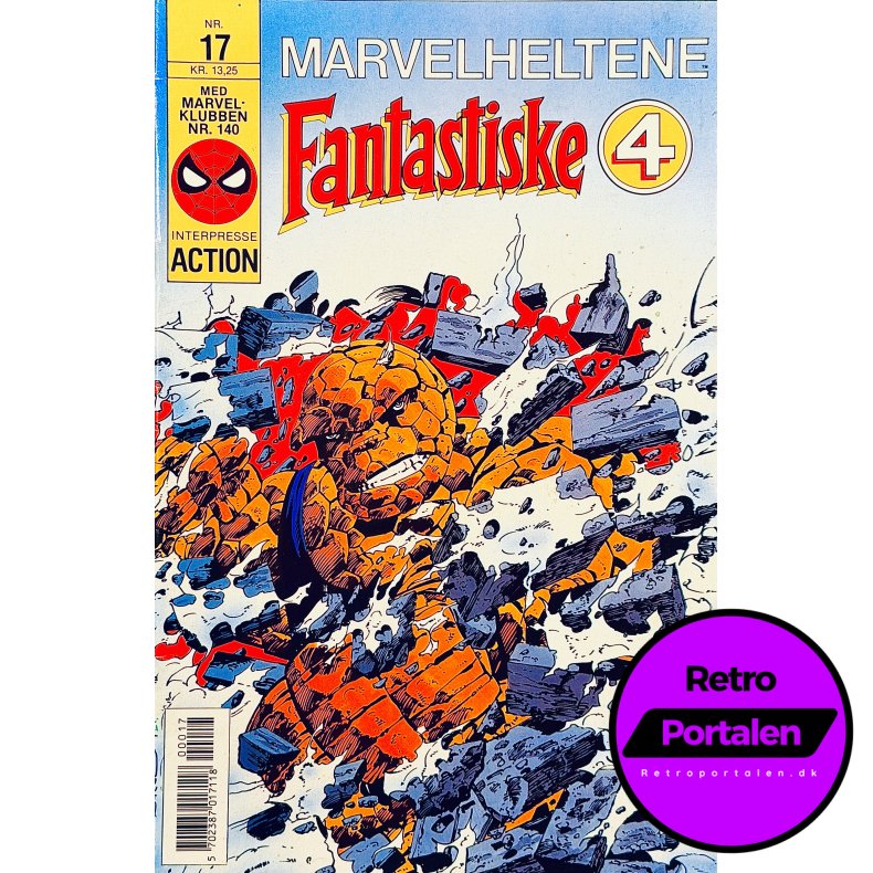 Marvelheltene Fantastiske 4 1989 Nr. 17 (Dansk) (Marvel) (Tegneserie)