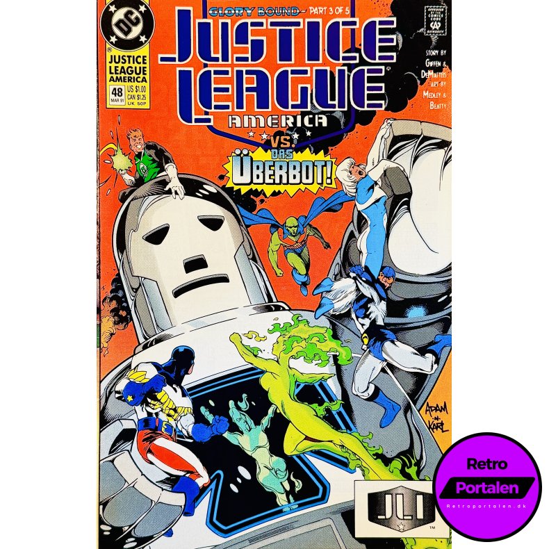 Justice League America Nr. 48 1991 (Engelsk - DC Comics Tegneserie)