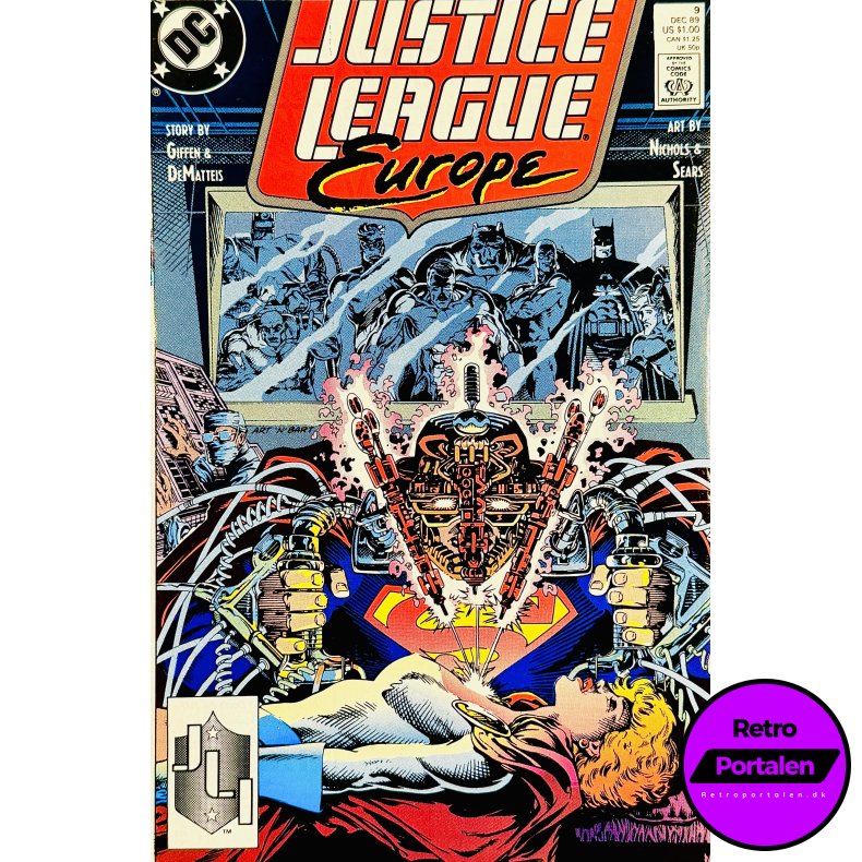 Justice League Europe Nr. 9 1989 (Engelsk - DC Comics Tegneserie)