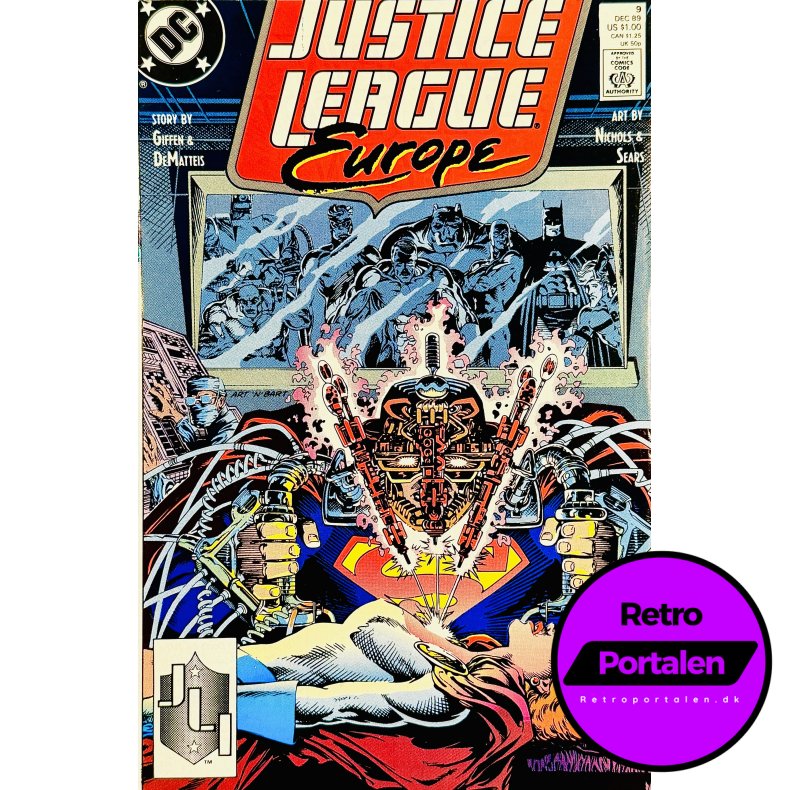 Justice League Europe Nr. 9 1989 (Engelsk - DC Comics Tegneserie)