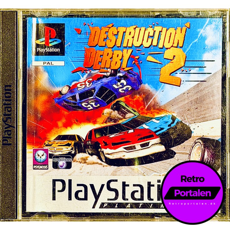 Destruction Derby 2 (OBS: Mangler Front Papir - PS1 Platinum)