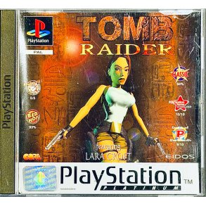 Tomb Raider (OBS: Firmastempel & Lille Klisterm�rke P� Bagside Af Front Papir - PS1 Platinum)