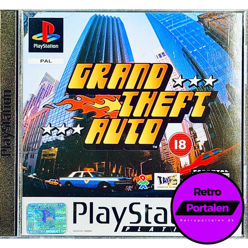 Grand Theft Auto (OBS: Mangler Bagside Papir - PS1 Platinum)