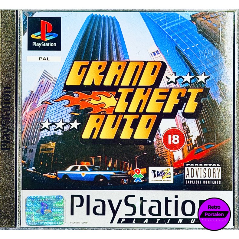 Grand Theft Auto (OBS: Mangler Bagside Papir - PS1 Platinum)