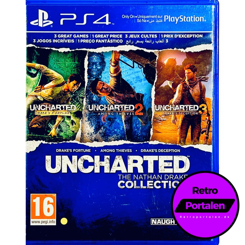 Uncharted: The Nathan Drake Collection (OBS: Meget Lille Riv I Cover Papir - PS4)