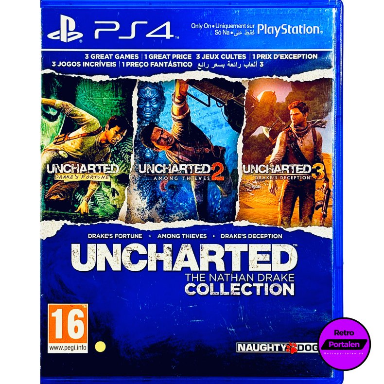 Uncharted: The Nathan Drake Collection (OBS: Meget Lille Riv I Cover Papir - PS4)