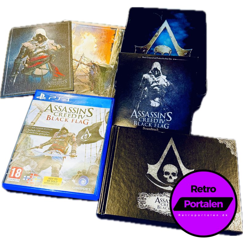 Assassins Creed 4 Black Flag Skull Edition Box (PS4 - Jumbo Steelbook "Kosmetiske Fejl")