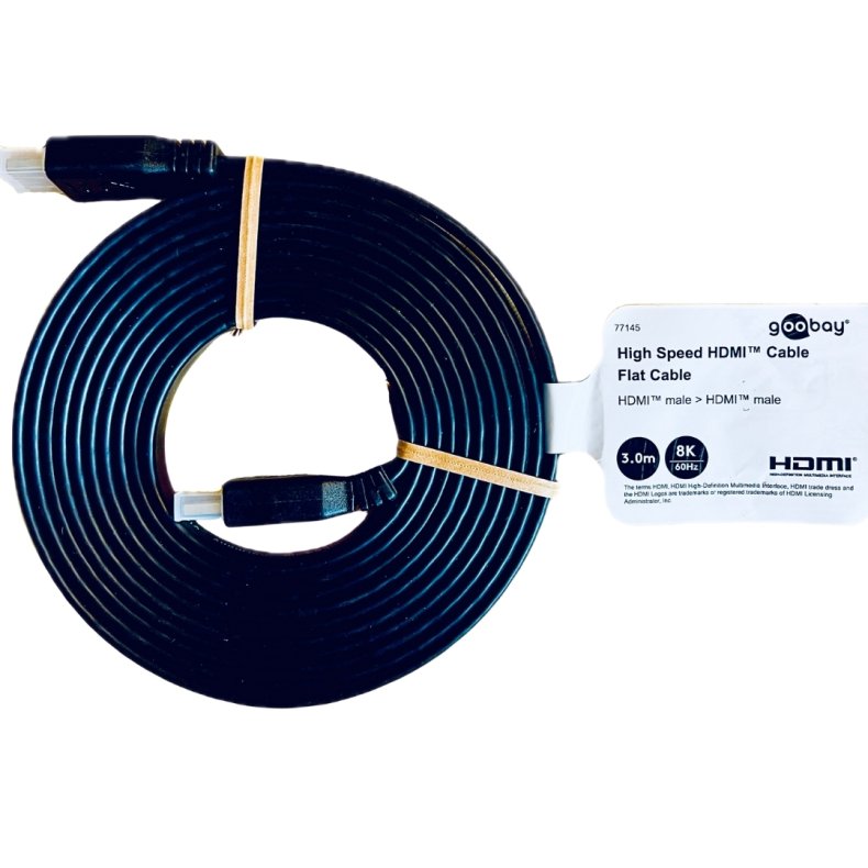 Goobay High Speed HDMI 2.1 Cable (5 meter) (Fladt Kabel) (8K 60Hz) (4040849771453) (NY)
