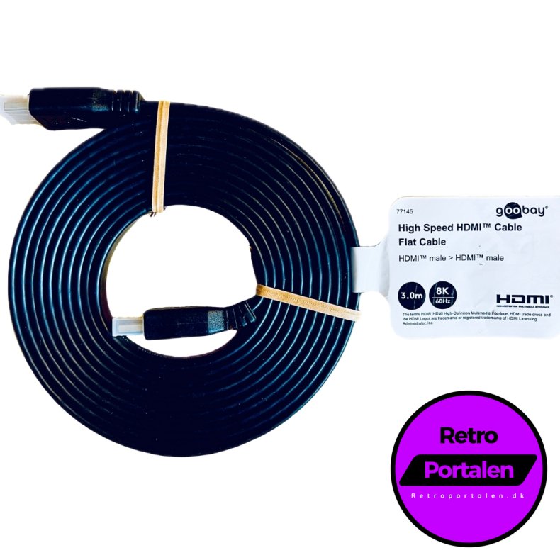 Goobay High Speed HDMI 2.1 Cable (5 meter) (Fladt Kabel) (8K 60Hz) (4040849771453) (NY)