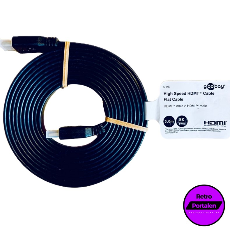 Goobay High Speed HDMI 2.1 Cable (5 meter) (Fladt Kabel) (8K 60Hz) (4040849771453)