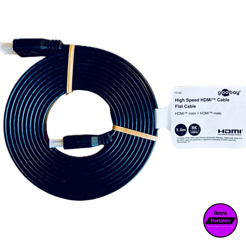 Goobay High Speed HDMI 2.1 Cable (5 meter) (Fladt Kabel) (8K 60Hz) (4040849771453) (NY)