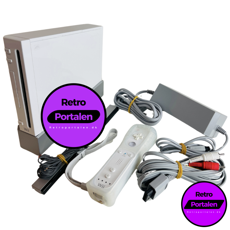 Nintendo Wii konsol med 1 stk. Controller (Serial NO: LEH290499218) (Model. No. RVL-001 EUR) (Wii)