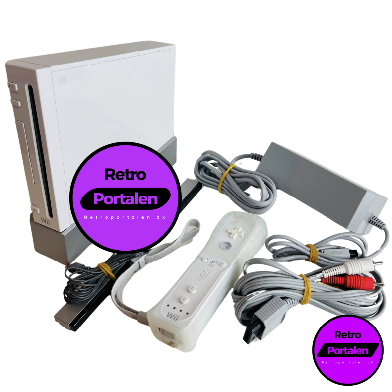 Nintendo Wii konsol med 1 stk. Controller (Serial NO: LEH290499218) (Model. No. RVL-001 EUR) (Wii)