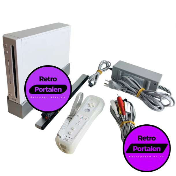 Nintendo Wii konsol med 1 stk. Controller (Serial NO: LEH29489569) (Model. No. RVL-001 EUR) (Wii)