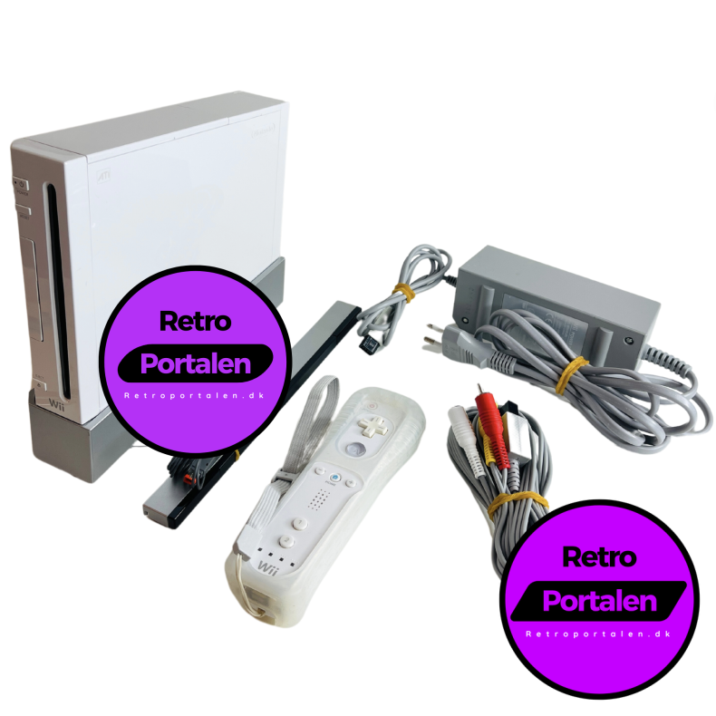 Nintendo Wii konsol med 1 stk. Controller (Serial NO: LEH29489569) (Model. No. RVL-001 EUR) (Wii)