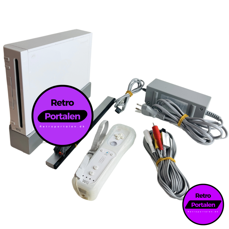 Nintendo Wii konsol med 1 stk. Controller (Serial NO: LEH29489569) (Model. No. RVL-001 EUR) (Wii)