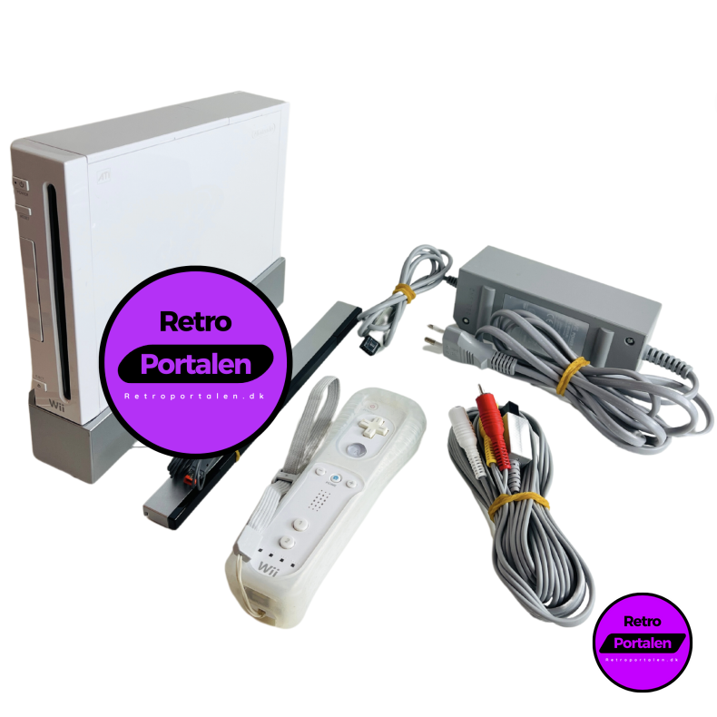 Nintendo Wii konsol med 1 stk. Controller (Serial NO: LEH29489569) (Model. No. RVL-001 EUR) (Wii)