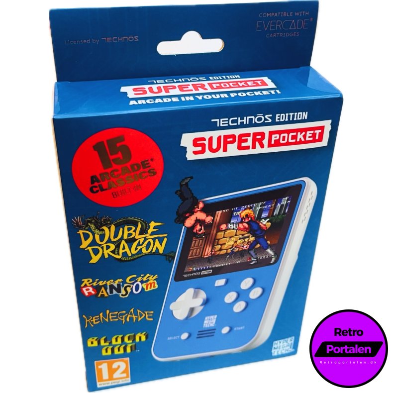 Blaze Evercade Technos Edition Super Pocket / Blaze Tab Plus (NY) (White/Blue) (Evercade)