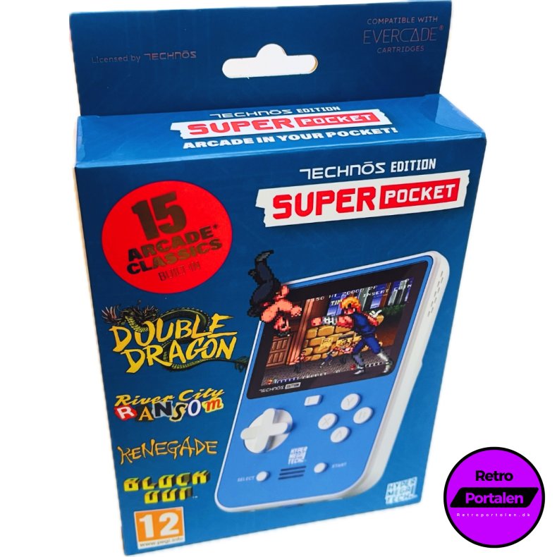 Blaze Evercade Technos Edition Super Pocket / Blaze Tab Plus (NY) (White/Blue) (Evercade)