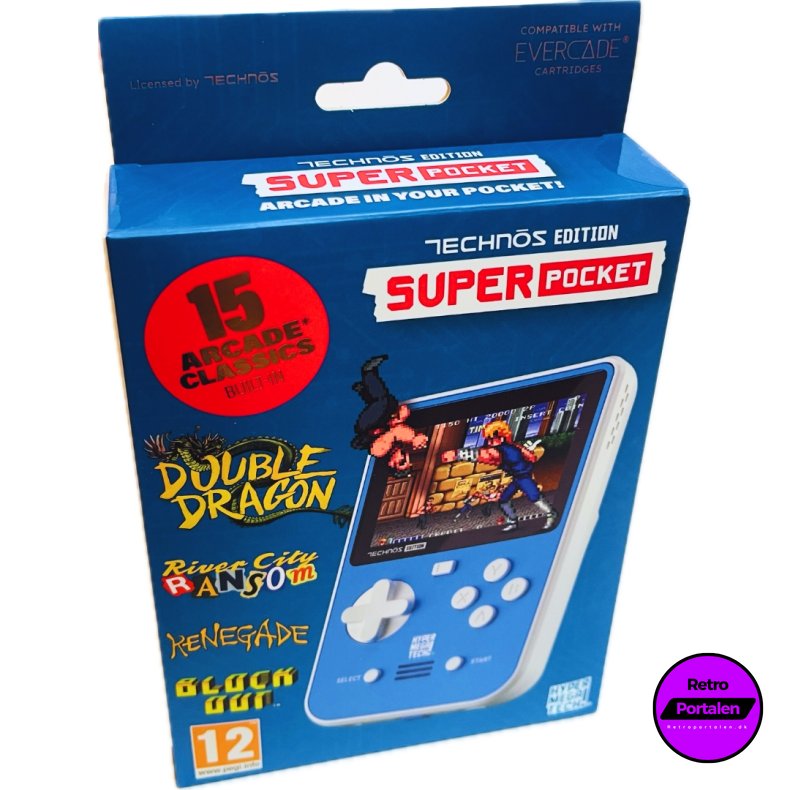 Blaze Evercade Technos Edition Super Pocket / Blaze Tab Plus (NY) (White/Blue) (Evercade)