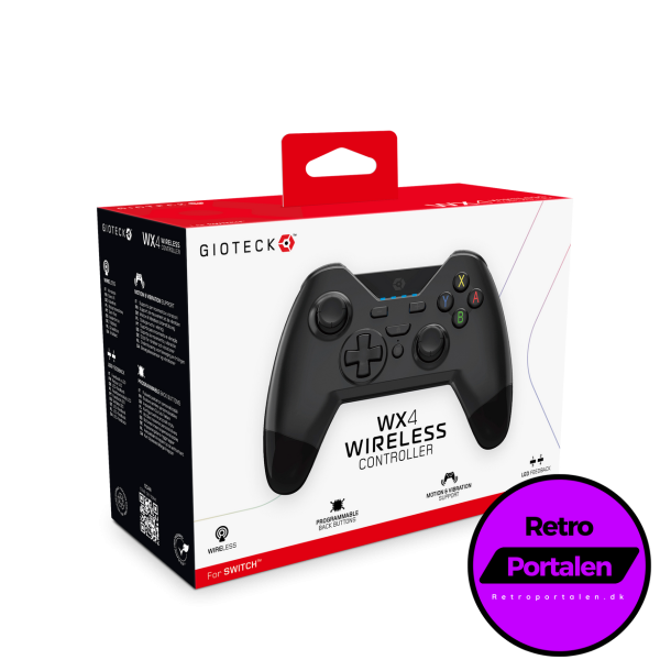 GIOTECK NSW WX4 WIRELESS BT CONTROLLER - BLACK (NY) (SWITCH) (0812313010788)